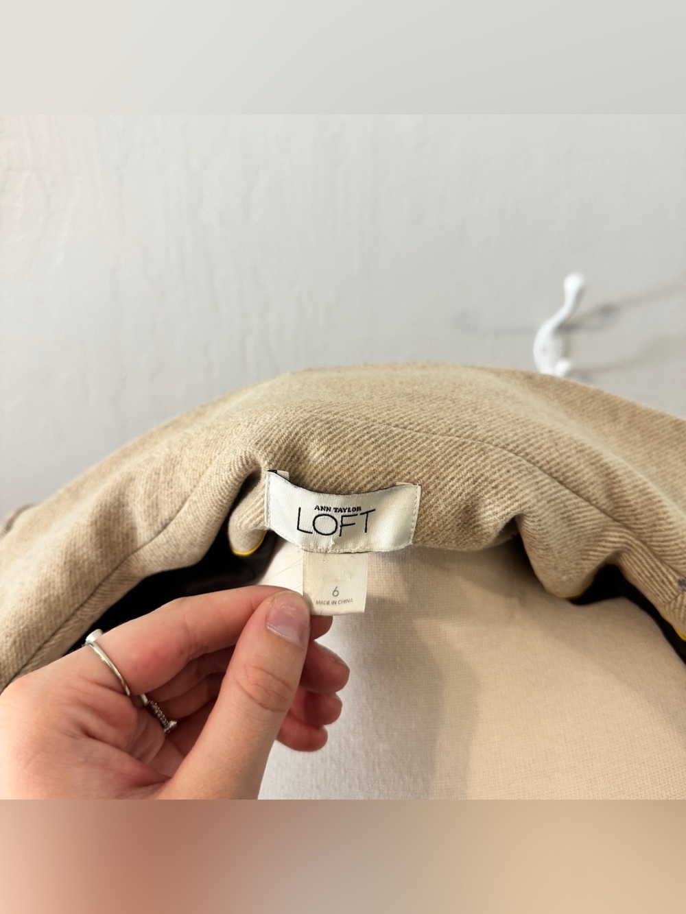 Loft Cream Peacoat with Funnel Collar - Picture 7 of 7